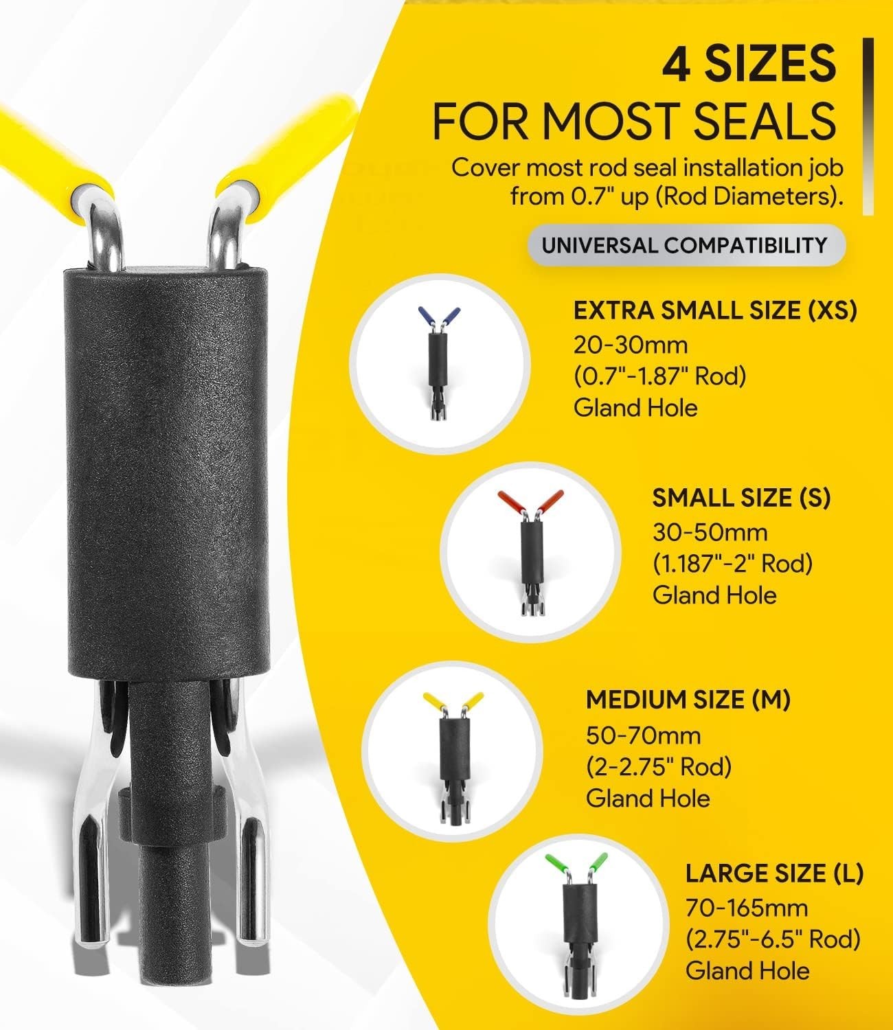 6 Pack Hydraulic Seal Installation Tool Kit for Cylinder Repair