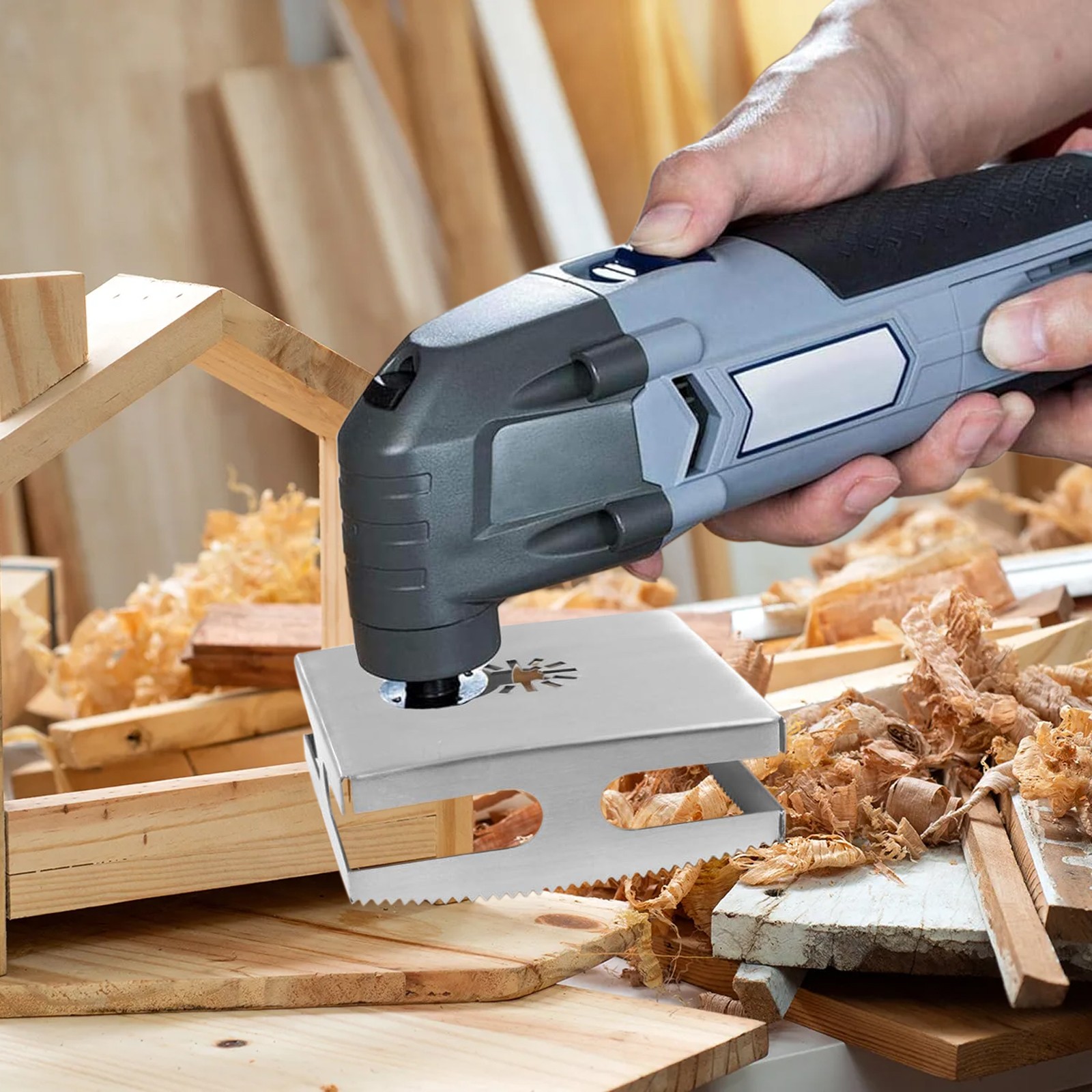 2x Square/Rectangle Slot for Oscillating Multi-Tool Cut-in Single Gang Wall Box