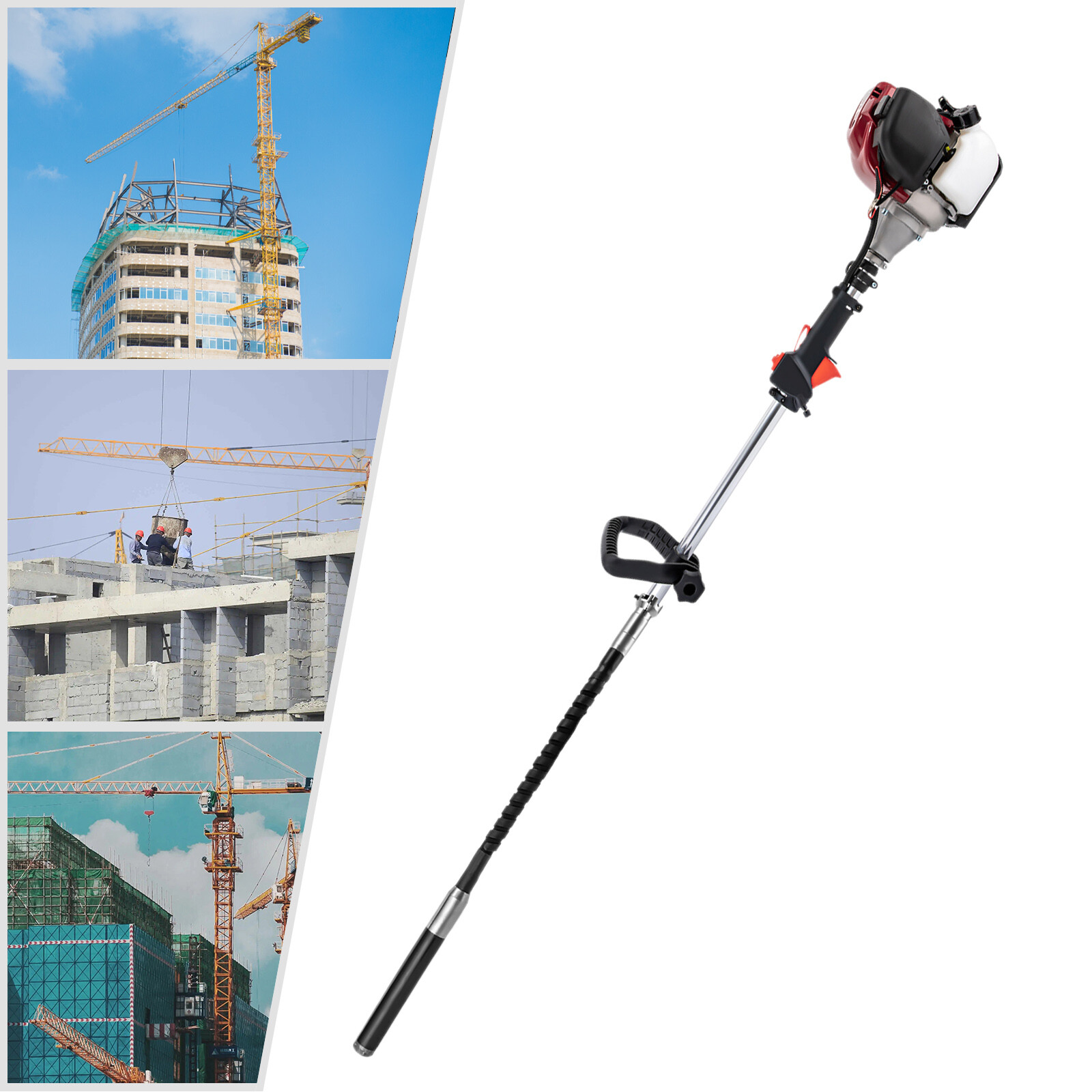 Handheld Gasoline Concrete Vibrator 1.4HP W/ Poker Air Bubble Remover 4-stroke