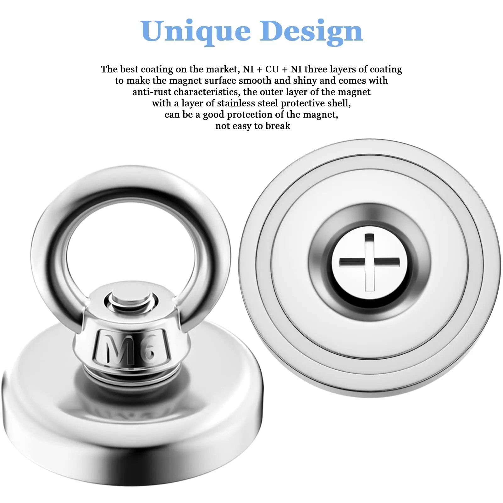 Neodymium Fishing Magnets Pulling Force Super Strong Round Rare Earth