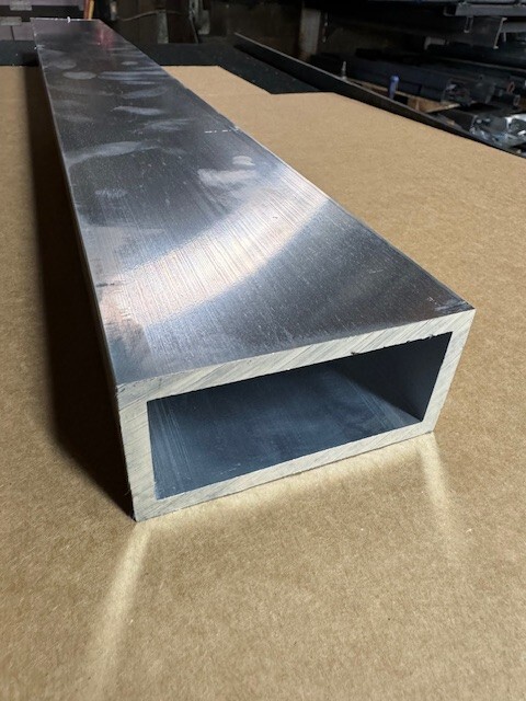 6061 Aluminum Rectangle Tube 2″ x 4″ x 78″ Length x 1/4″ Wall (0.250″ Wall)