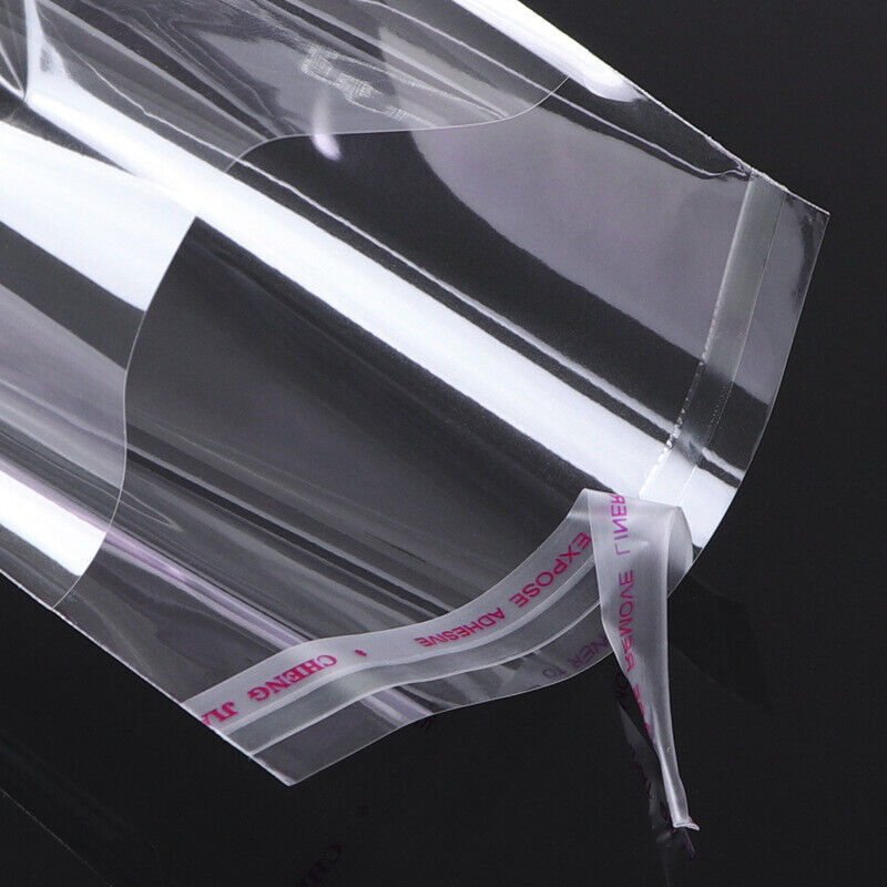 Any Size Clear Resealable Self Sealing Cello Cellophane Bag Plastic OPP Poly Bag