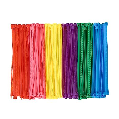600Pack 8 Inch Multi Colors Heavy Duty Cable Zip Ties for Indoor and Outdoor Use