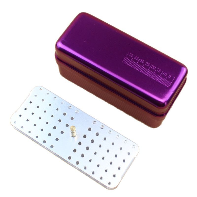 152 Holes Autoclave Dental Burs Cleaning Stand Bur Holder Organizer Box Block