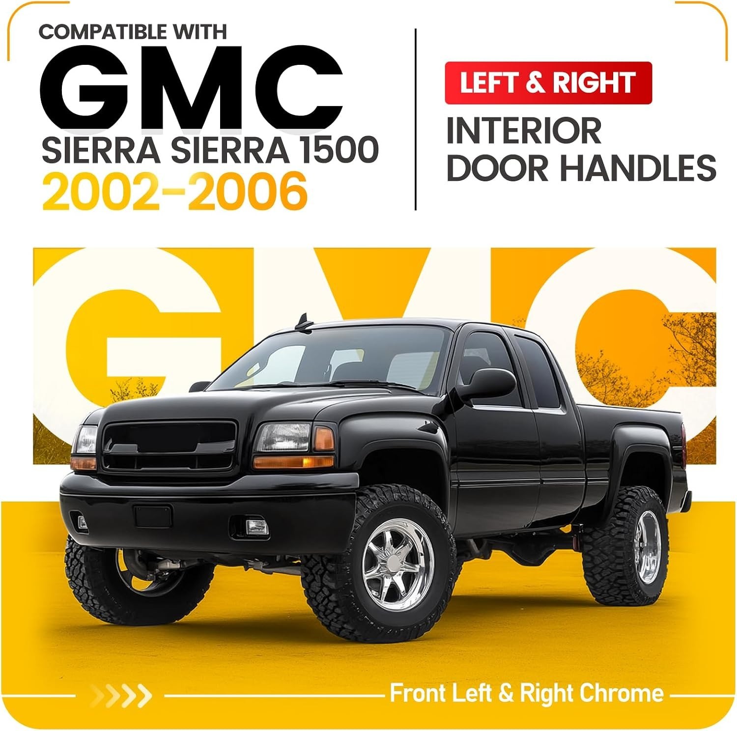 Interior Door Handles Compatible with 1999-2007 Chevy Chevrolet Silverado Tahoe