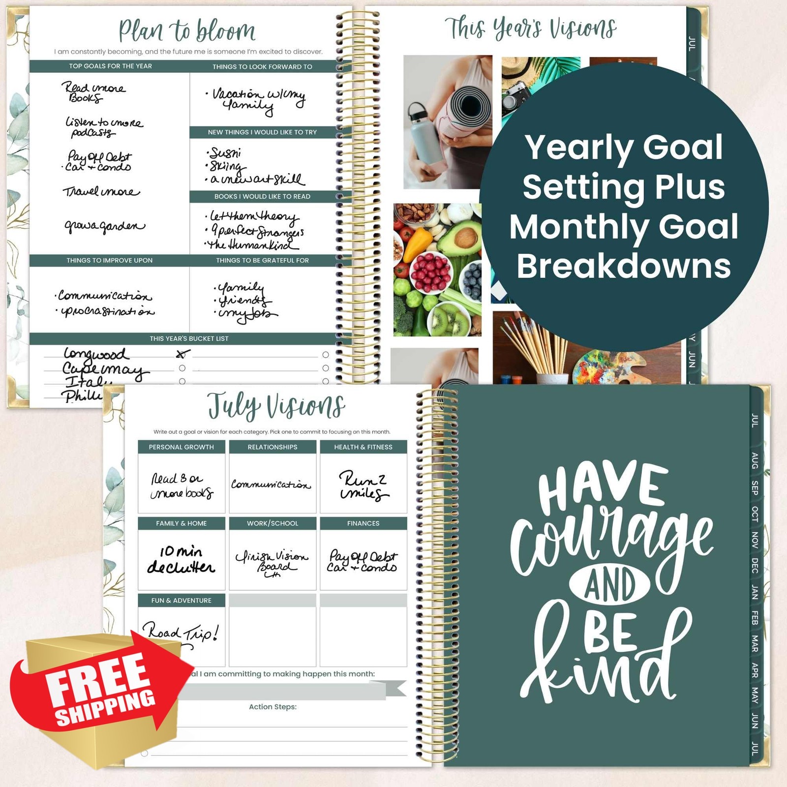 bloom daily planners 2026-2027 Eucalyptus White Planner