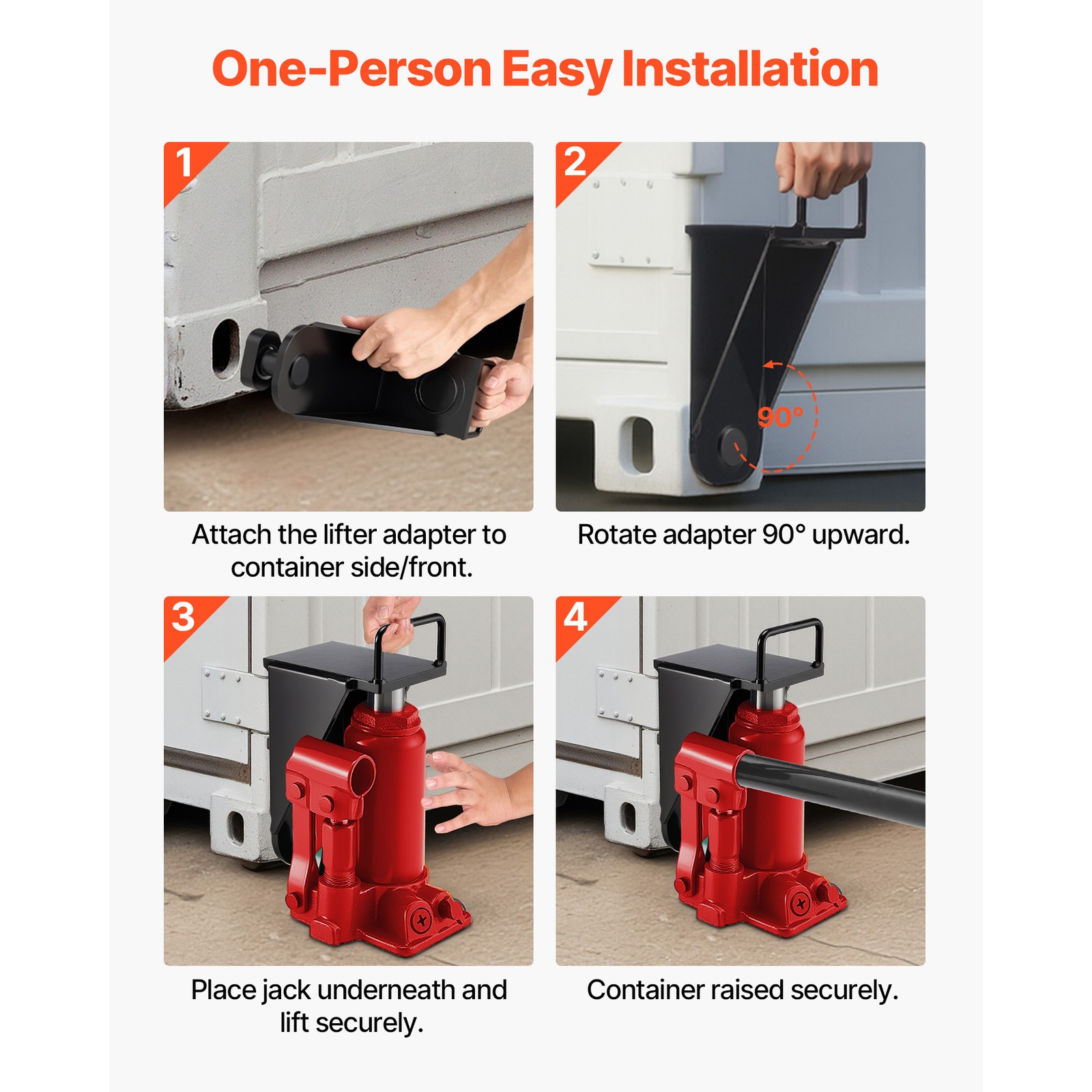 Uimoso 1-Pack Shipping Container Jack Lug with Handle for Leveling and Storage