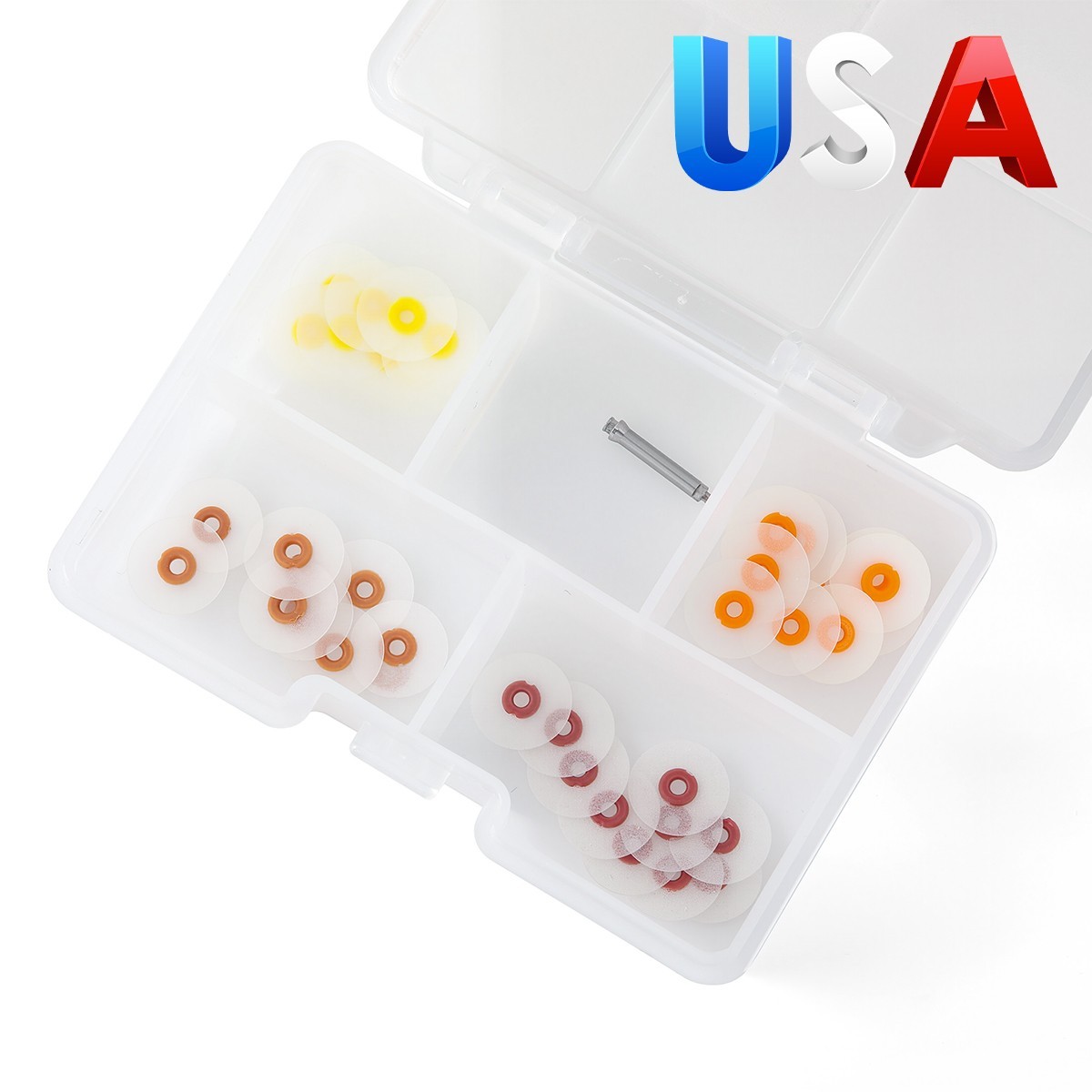 Kit de 40 Discos + Mandril para Pulido Dental RA2.35mm, para Contraángulo