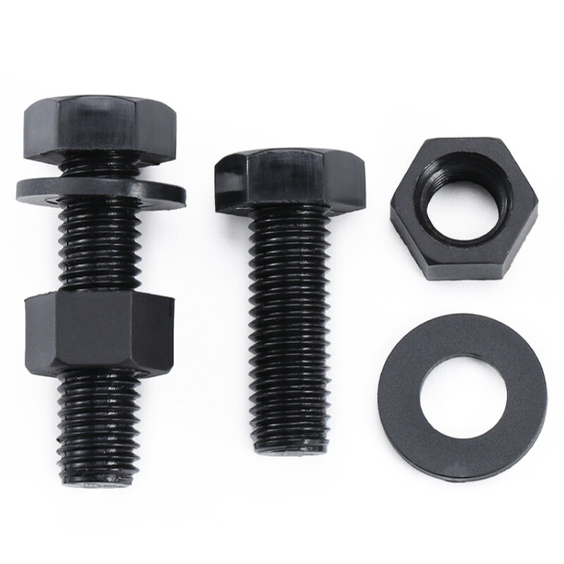Plastic Hex Head Screws Black Nylon Bolts With Nut Washer M3 M4 M5 M6 M8 M10 M12
