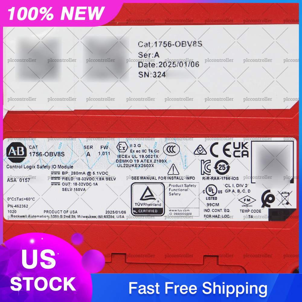 Allen Bradley 1756-OBV8S ControlLogix 8 Pts Safety Output Module New 1756OBV8S