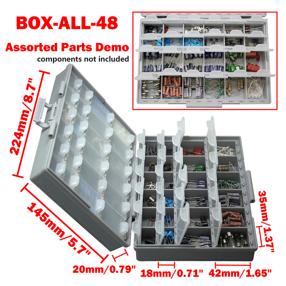 6 of AideTek BOX-ALL-48 Enclosure box SMD SMT 0805 0603 0402 Components storage