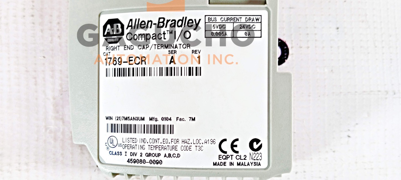Allen Bradley 1769-ECR Ser A Compact I/O Right End Cap