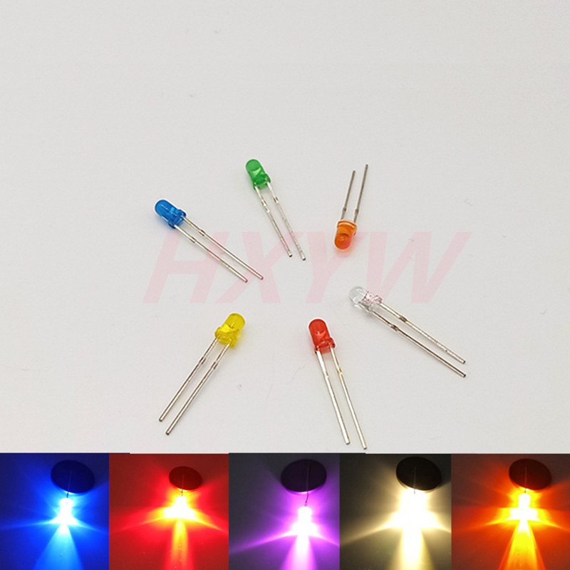 3mm 5mm 8mm 10mm Round LED Diode RGB Lights Emitting White Blue Red Yellow Green