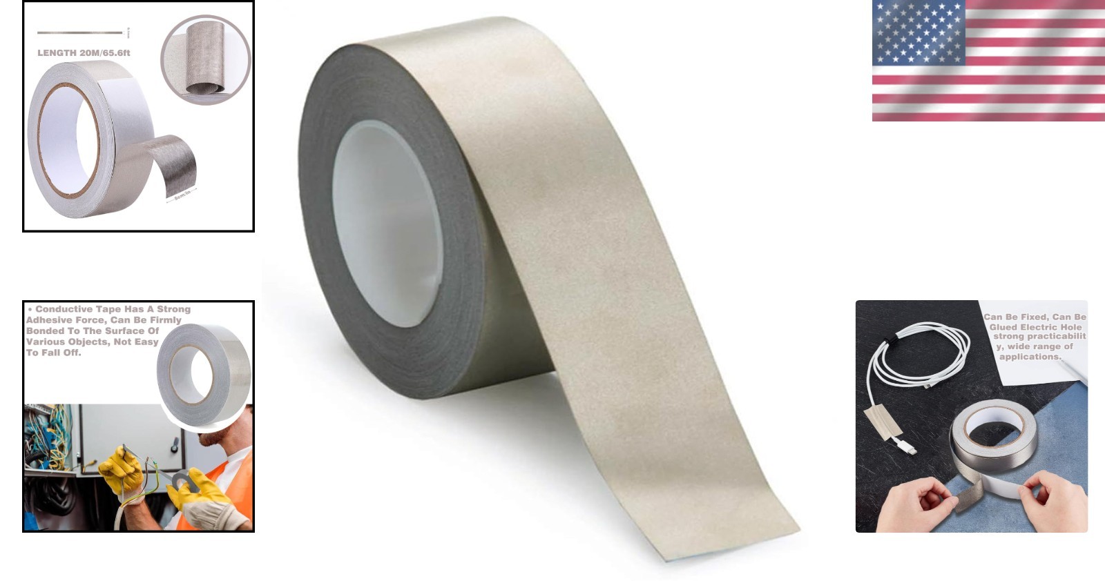 Conductive EMI Shielding Tape Faraday Fabric Rfid Blocker 2in x 65ft