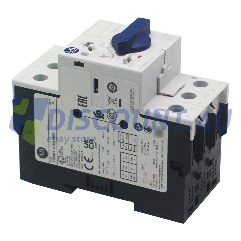 New Factory Allen Bradley 140MT-C3E-B63 Motor Protection Circuit Breaker