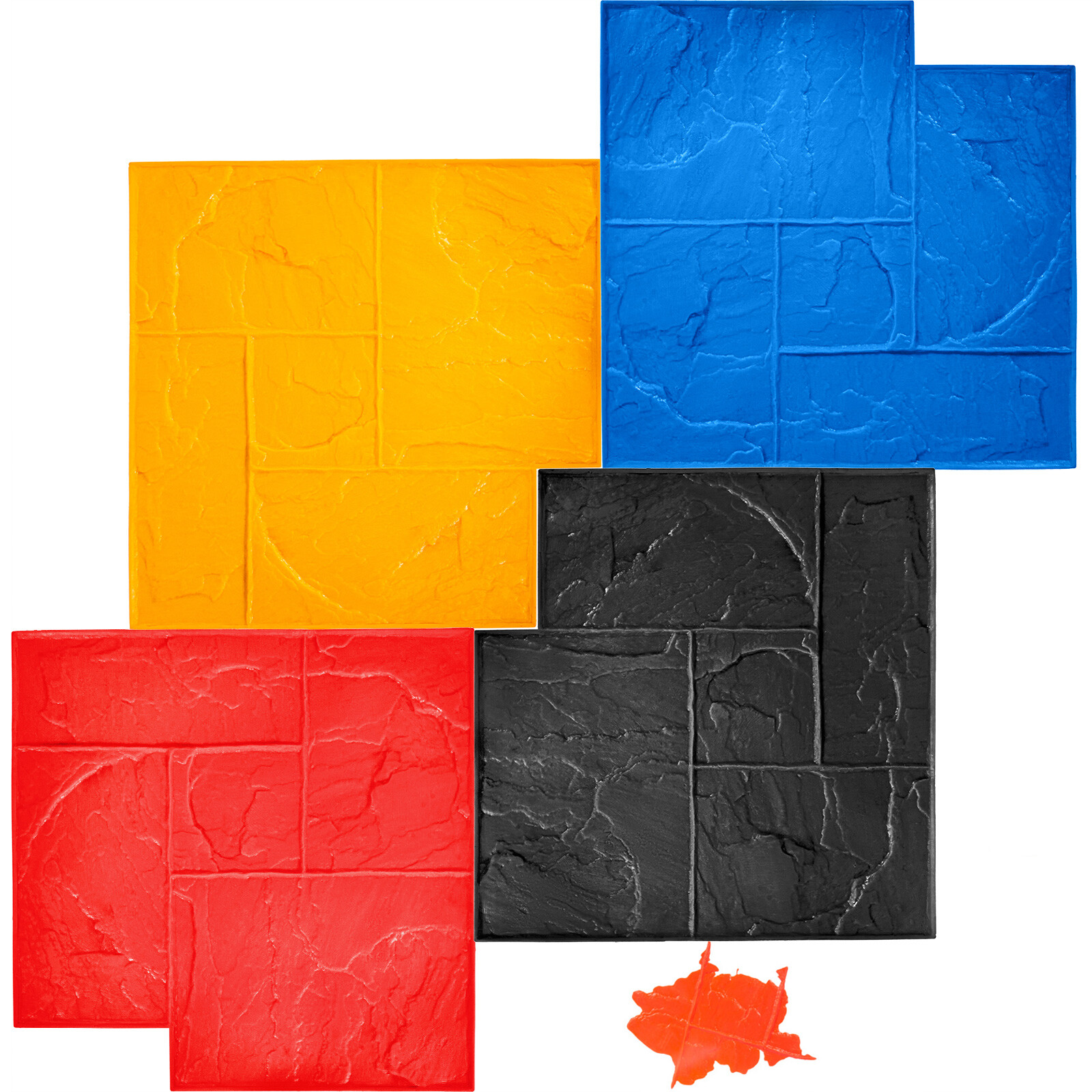 VEVOR Concrete Texturing Skin 24×24″ Concrete Stamps Mats Set Concrete Stamping