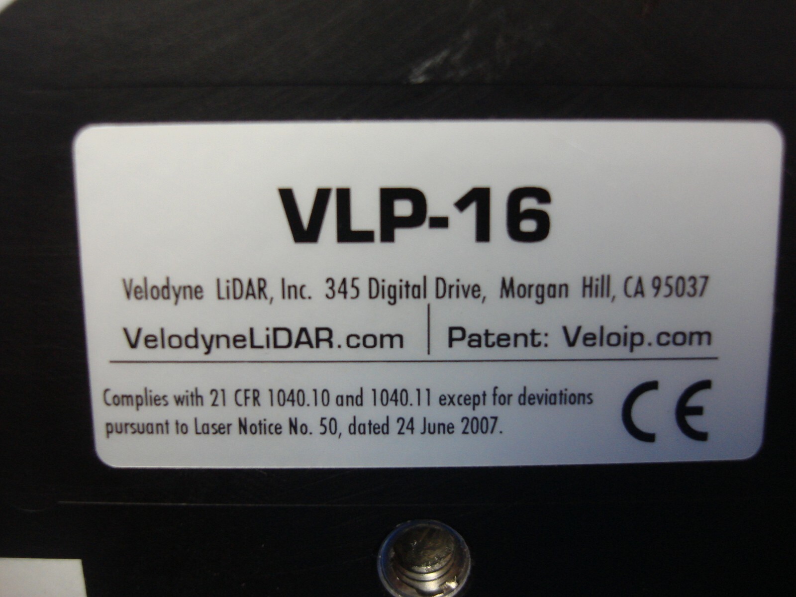 VELODYNE VLP-16 LiDAR SENSOR PUCK