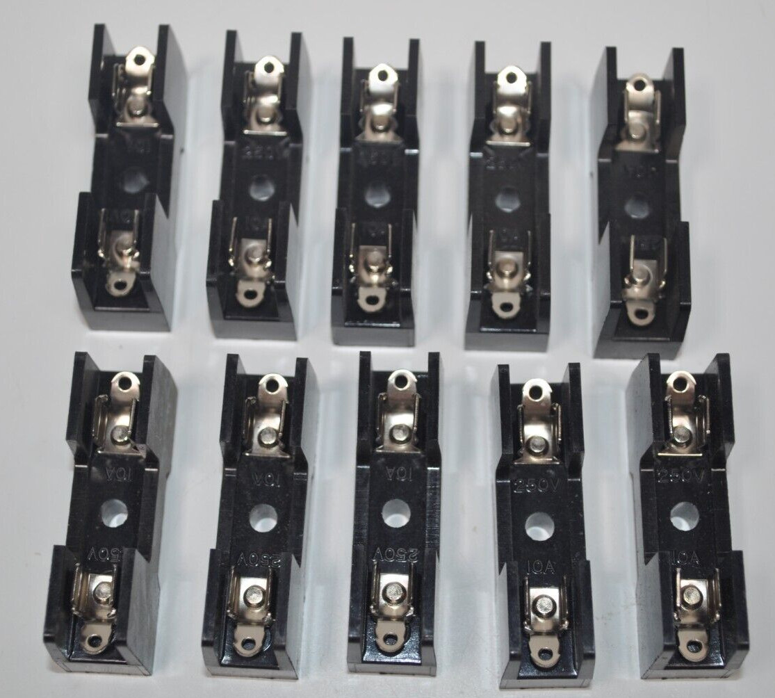 Lot of 10 NOS NEW SATO Fuse Holder 1 Gang Terminal 10A – F-3321 Made in JAPAN