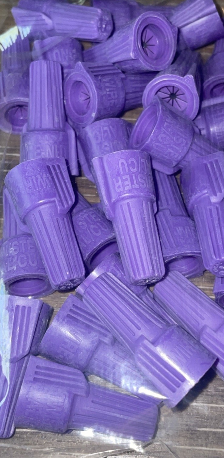 Ideal Twisters 100pcs Al/Cu Wire Connectors Aluminum to Copper – Purple