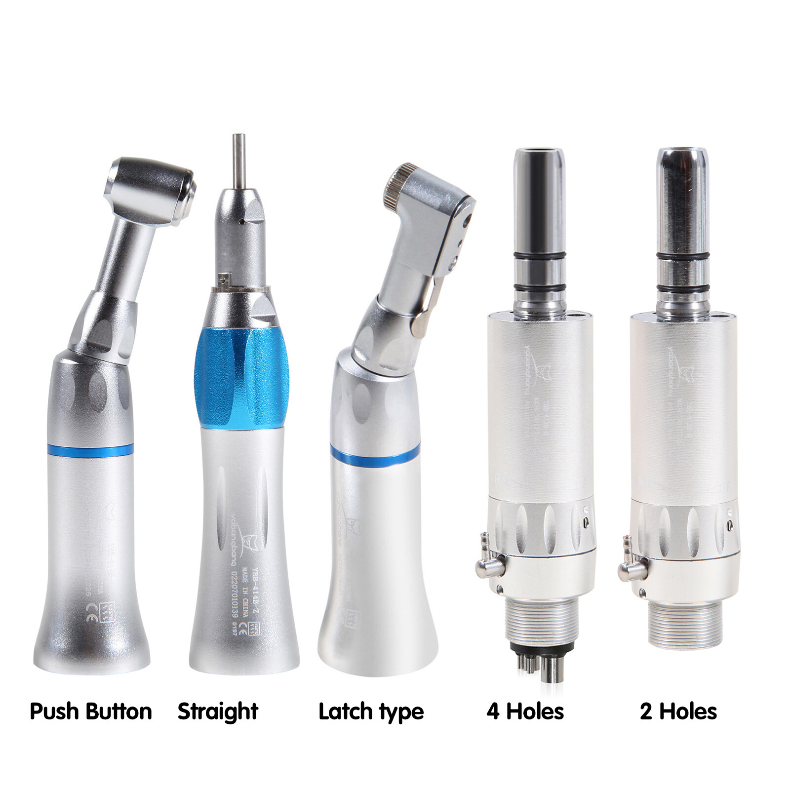 NSK Style Dental Latch/Push Slow Speed Handpiece Contra Angle Air Motor 2/4Holes