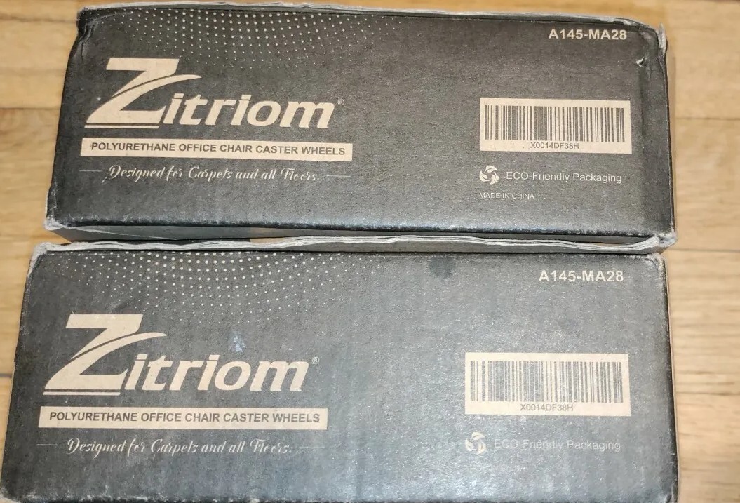 5 Pack of ZITRIOM OFFICE CHAIR CASTER WHEELS 11mm (7/16″) BLACK