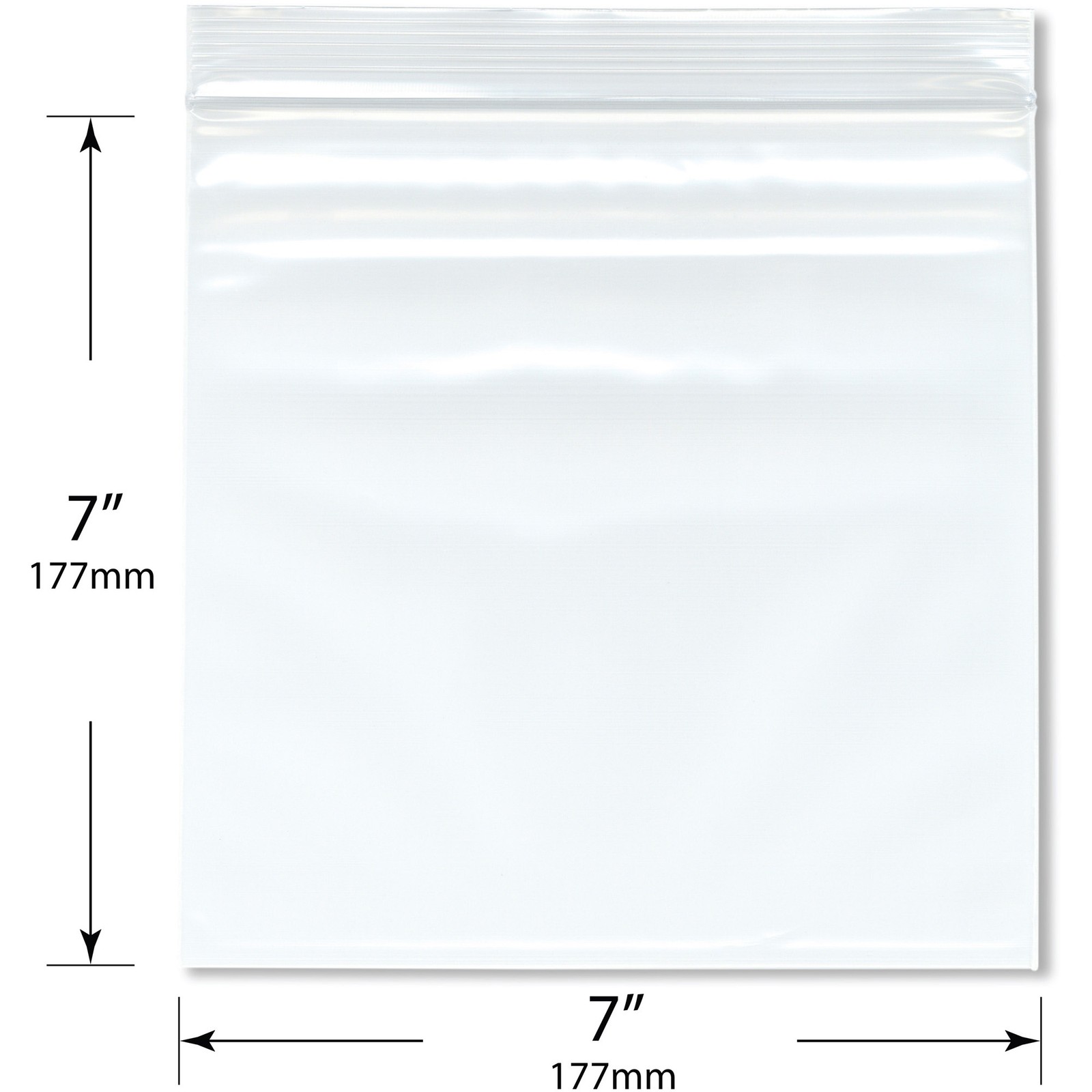 Plymor 7″ x 7″, 4 Mil Heavy Duty Zipper Reclosable Plastic Bags