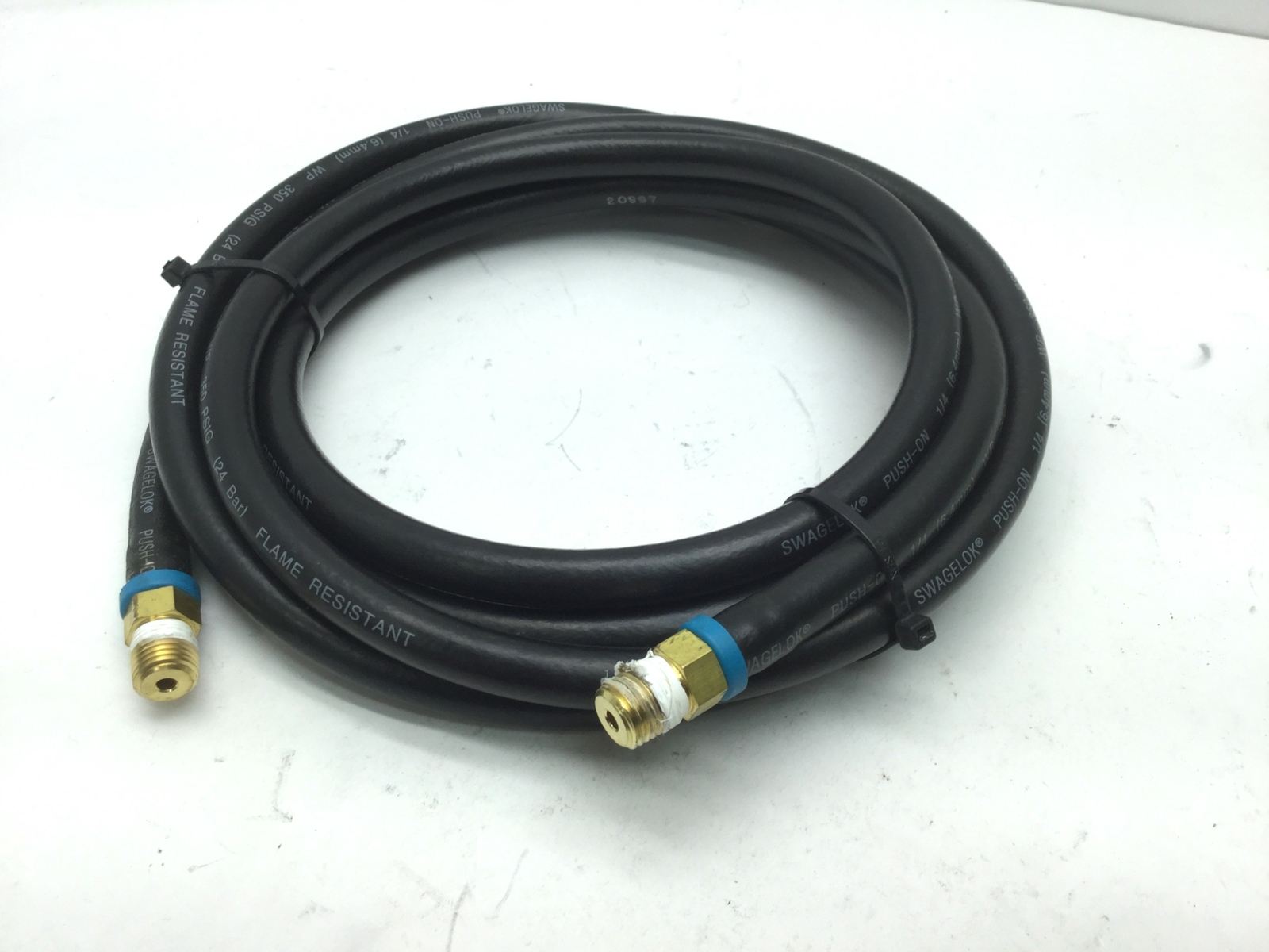 Swagelok Flame Resistant Push-On Hose 1/4″ 6.4mm WP 350 PSIG (24 Bar), 12′ Long