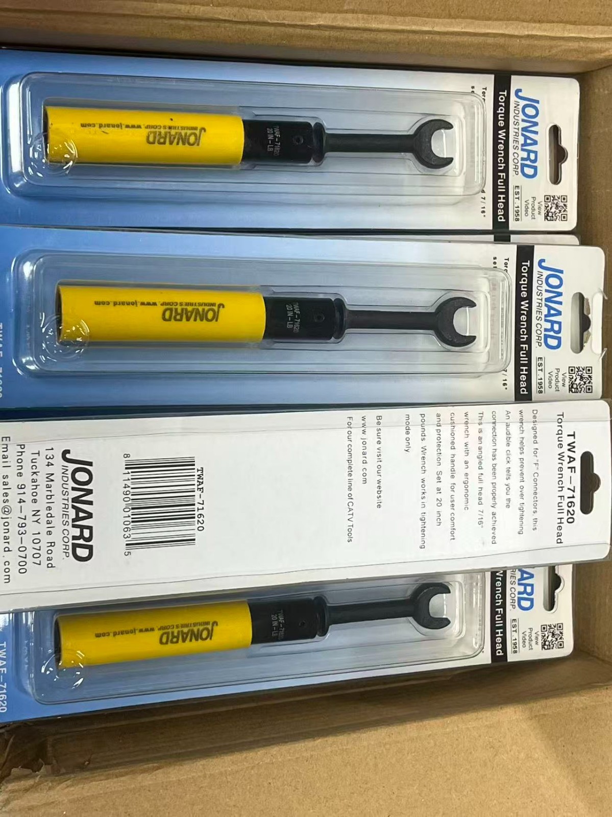 2 PCS ,Jonard TWAF-71620 7/16″ Full Head Torque Wrench 20 in-lb for F Connectors