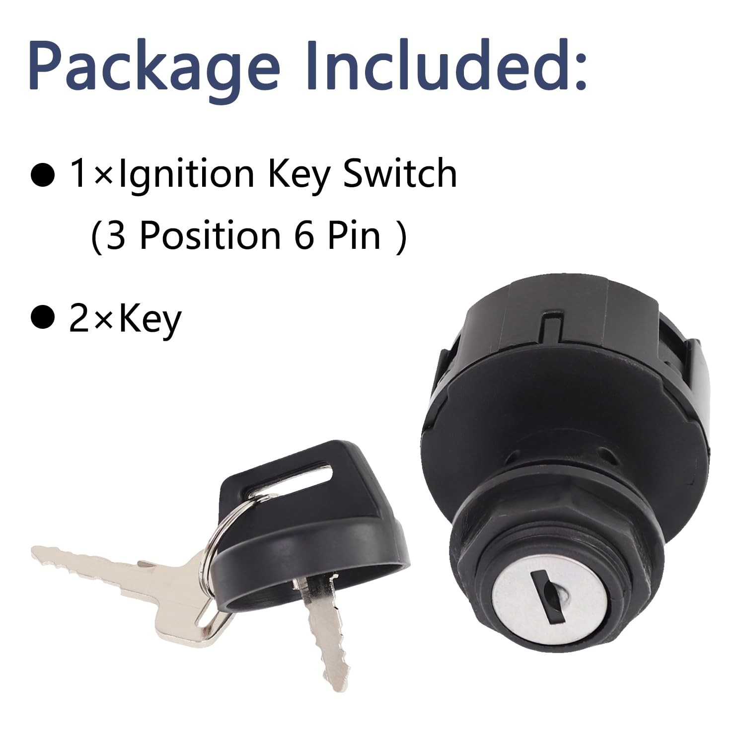 Ignition Key Switch 3 Position 6 Pins Compatible with Polaris Sportsman 400 500