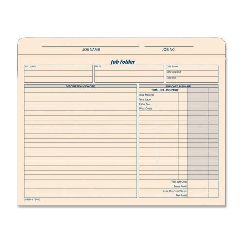 Tops Job Folder File Jacket – Letter – 8.50″ X 11″ – Manila – 1 / Pack (TOP3440)