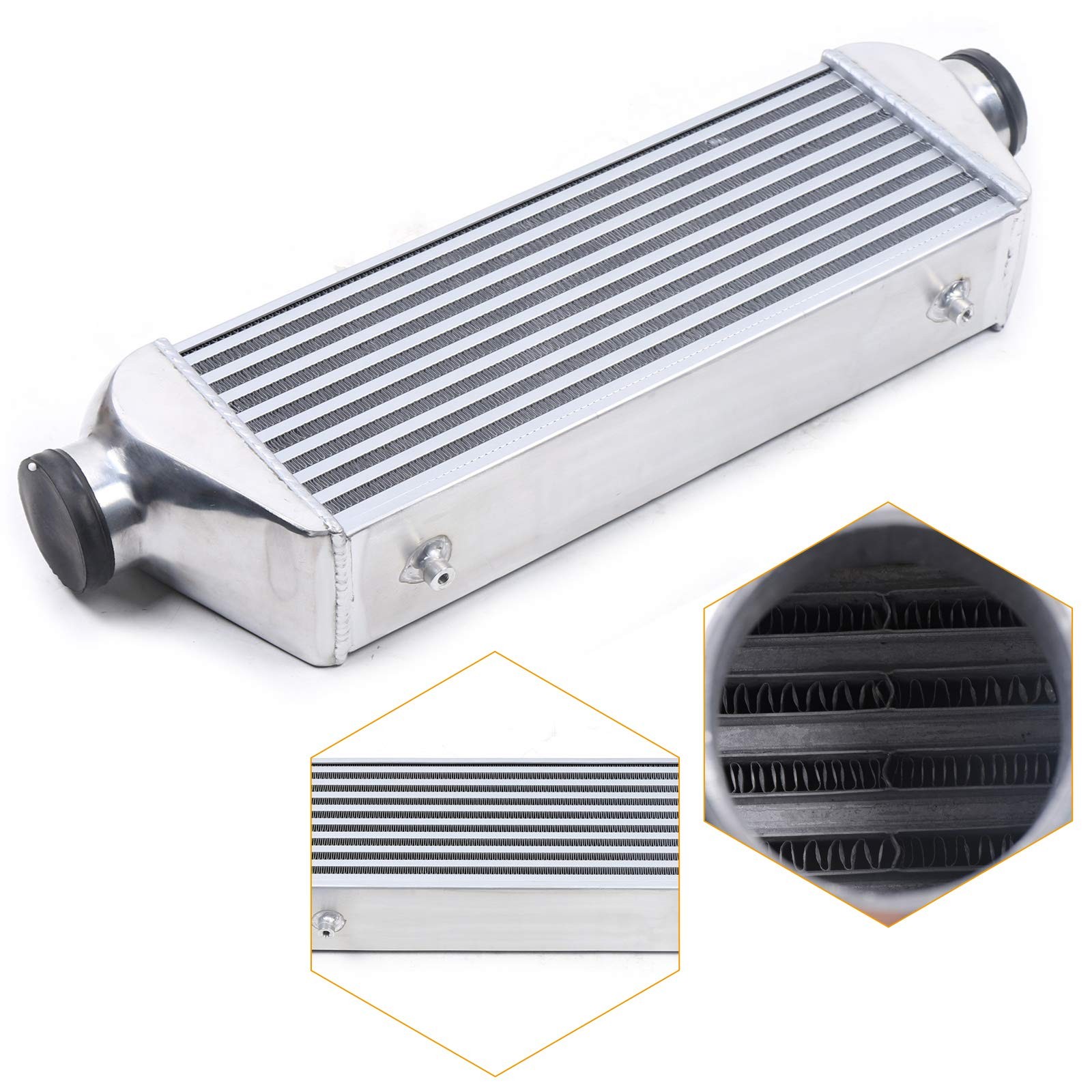Universal 27x7x4 Aluminum Intercooler 3 Inch Inlet Outlet Turbo Direct Fit