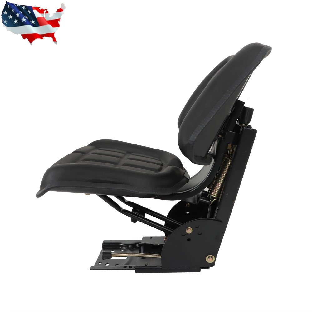 Black Universal Tractor Suspension Seat For Massey Ferguson Ford / New Holland