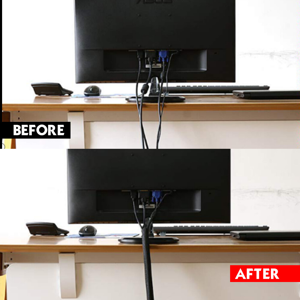 Braided Split Wire Loom Wrap Cable Sleeve Tube Harness Lot Sheathing Management