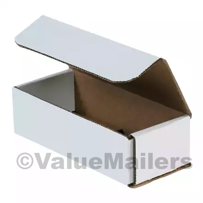 100 – 7 x 4 x 2 White Corrugated Shipping Mailer Packing Box Boxes