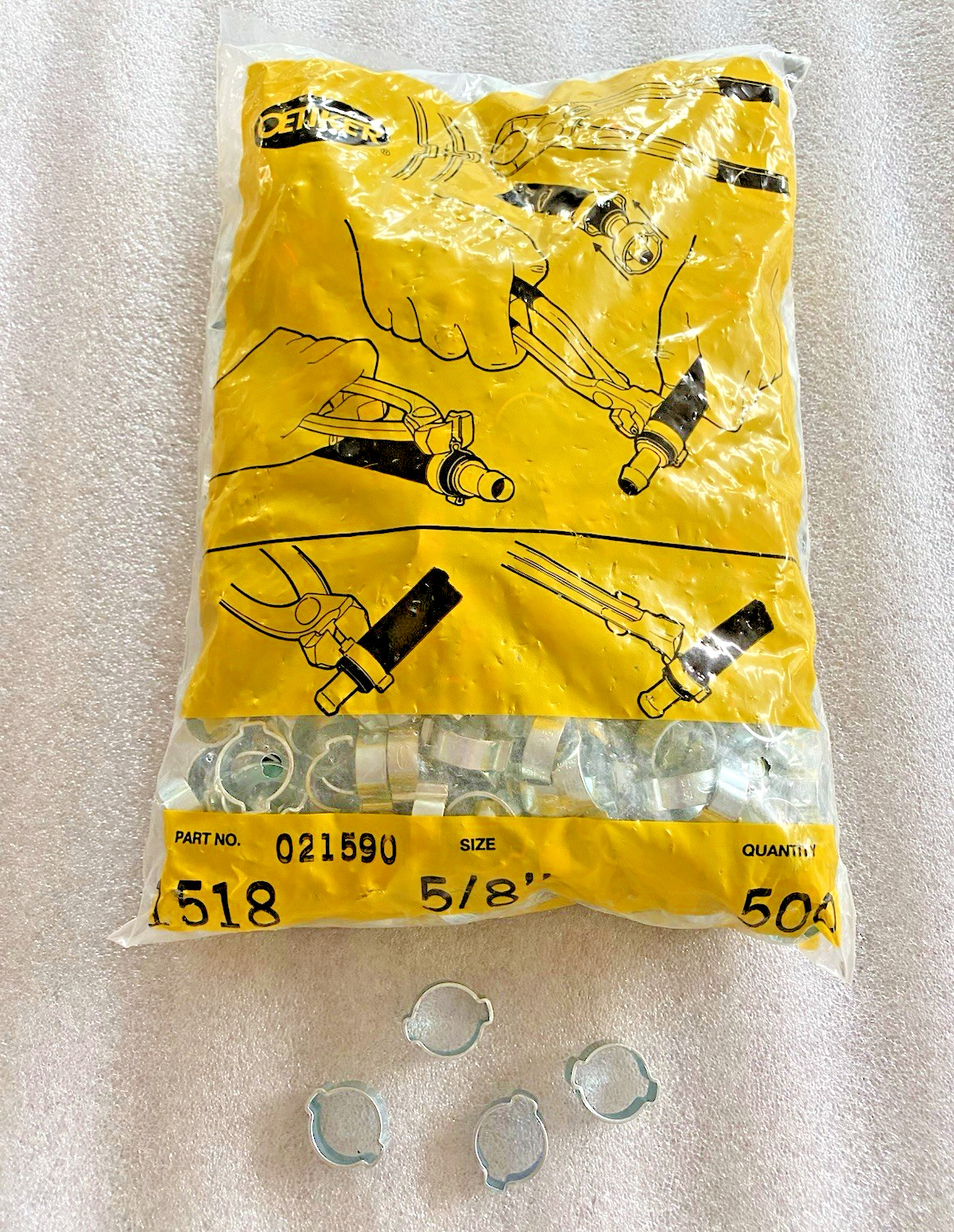 NOS Oetiker 1518 2-EAR 5/8″ CLAMP (Bag of 500pcs) *FREE SHIPPING*