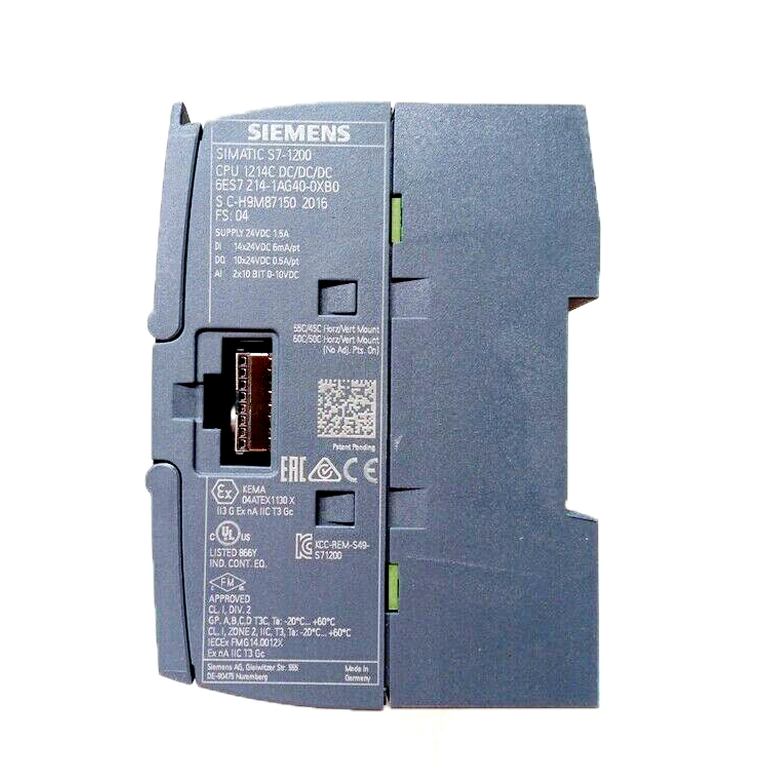 New Siemens 6ES7214-1AG40-0XB0 SIMATIC S7-1200 CPU 1214C Module Expedited Ship