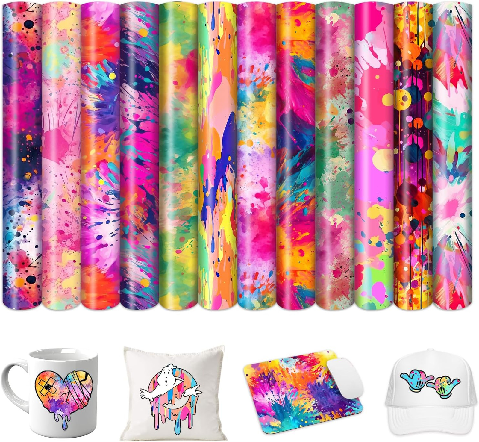 Sublimation Transfer Ink Paper 12 Pack 12×10 Watercolor Pattern for Mugs and