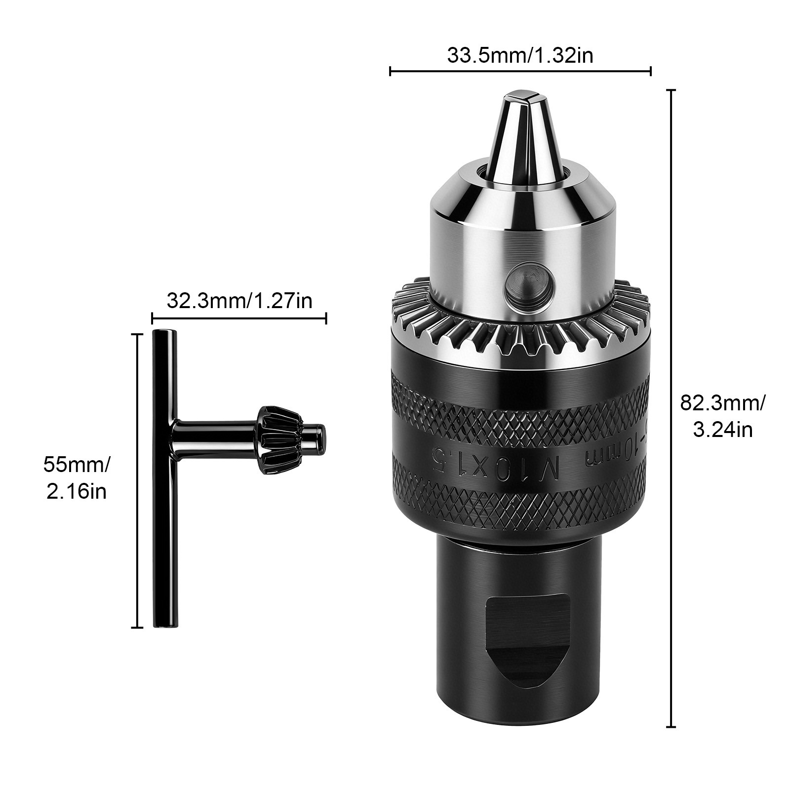 5/8-11 to M10 Angle Grinder Electric Drill Conversion Collet Chuck Head Adapter