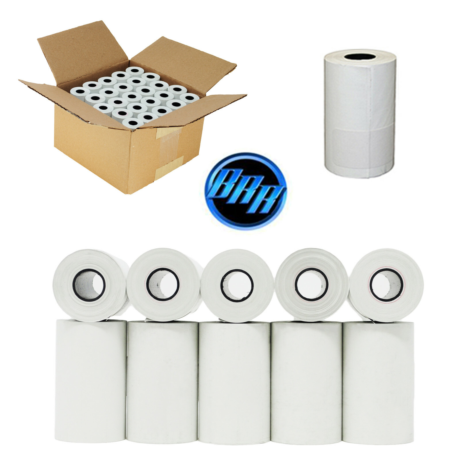 2.25 x 50 ft Receipt Paper POS Cash Register Fits Credit Card Terminals Verifone