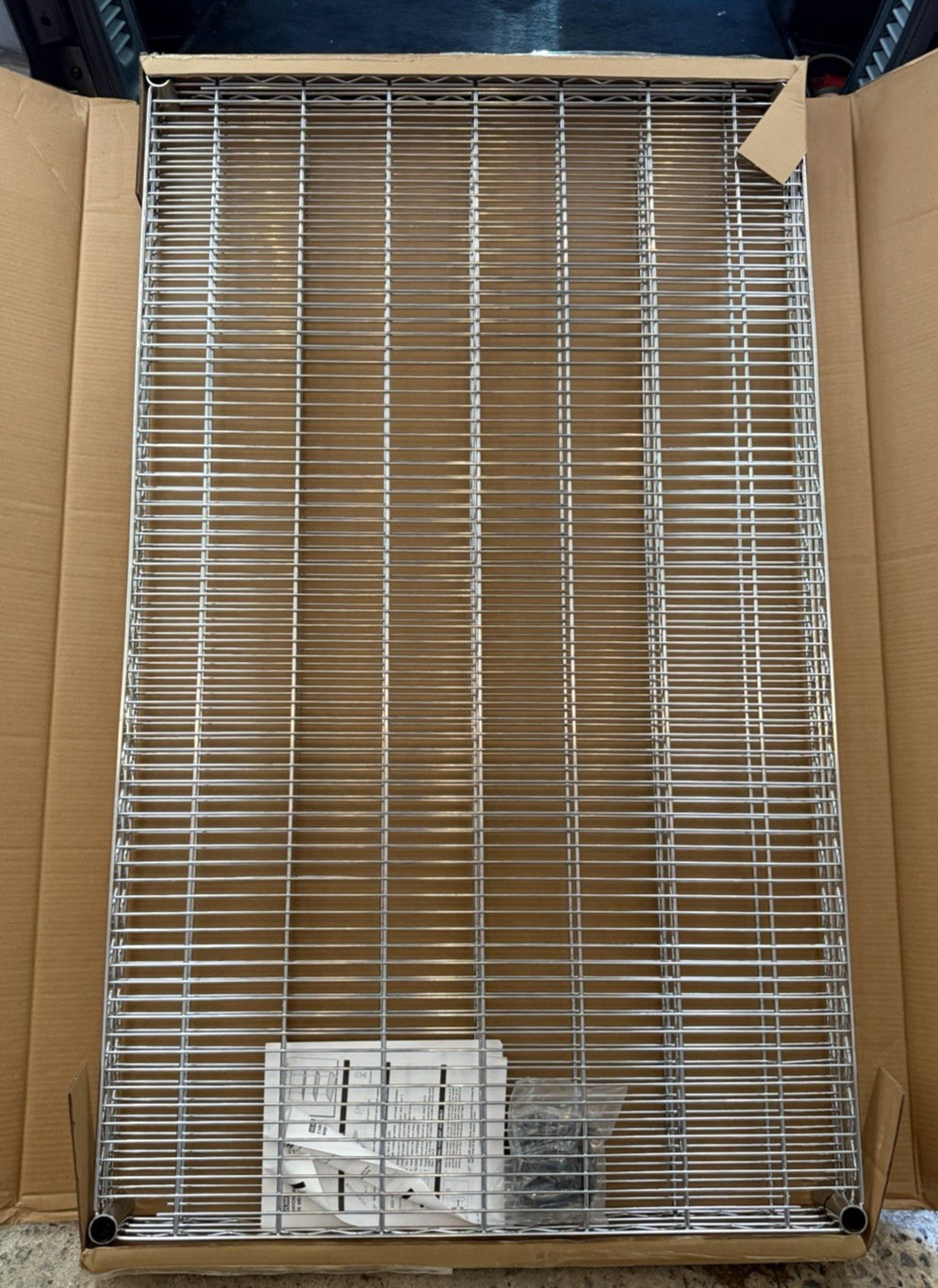 ULINE H-2407 Additional Stainless Steel Wire Shelves – 60 x 36 Box of Two – NEW!