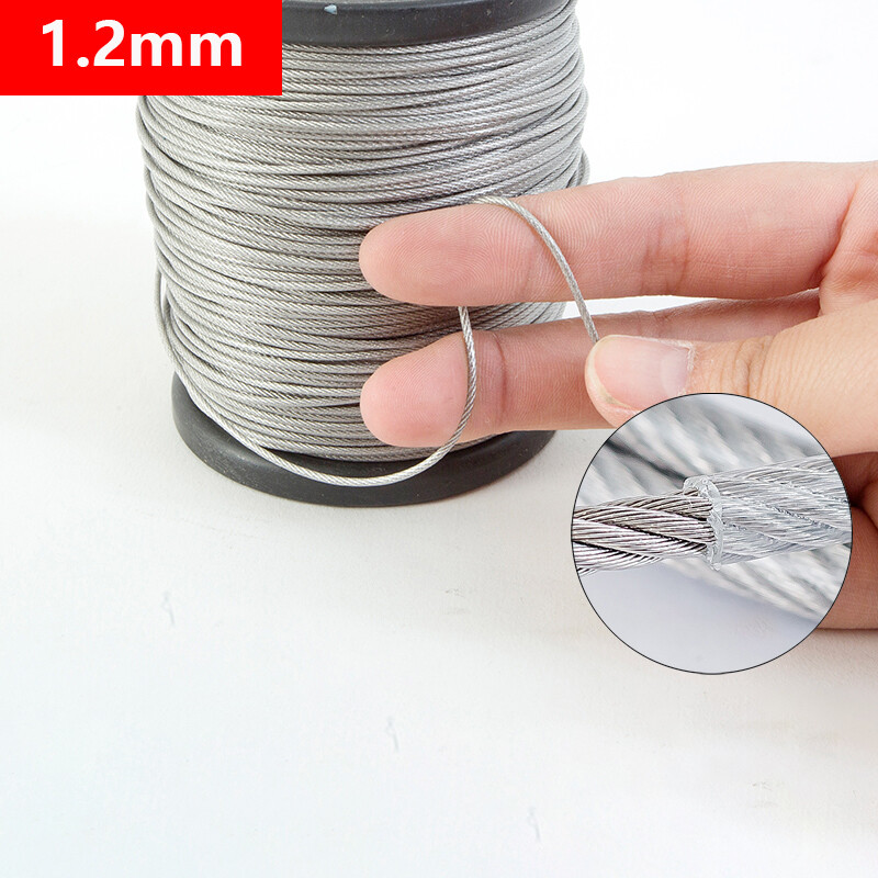 304 Stainless Steel Wire Rope Cable Rigging Φ0.5mm-12mm PVC Coated Clear / Black