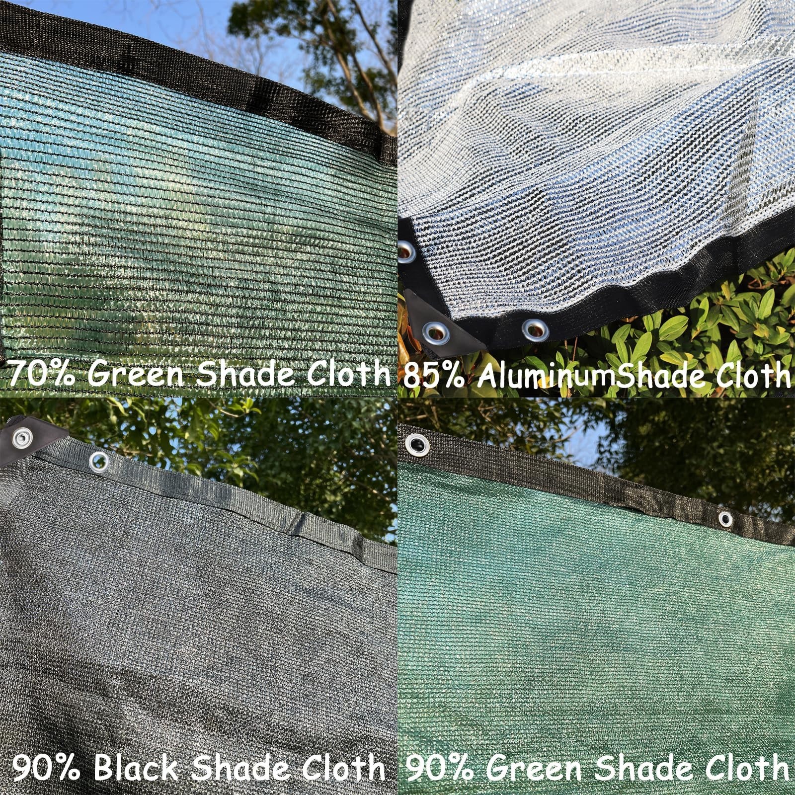 90% Green Colored Shade Cloth 8 ft X 12 ft, Heavy Duty Durable Mesh Tarp | Ga…