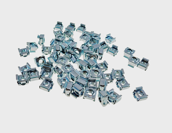 50 Pack 1/4-20 Self-Retaining Cage Nuts – 3/8″ Panel Hole Size BFC7988-1420