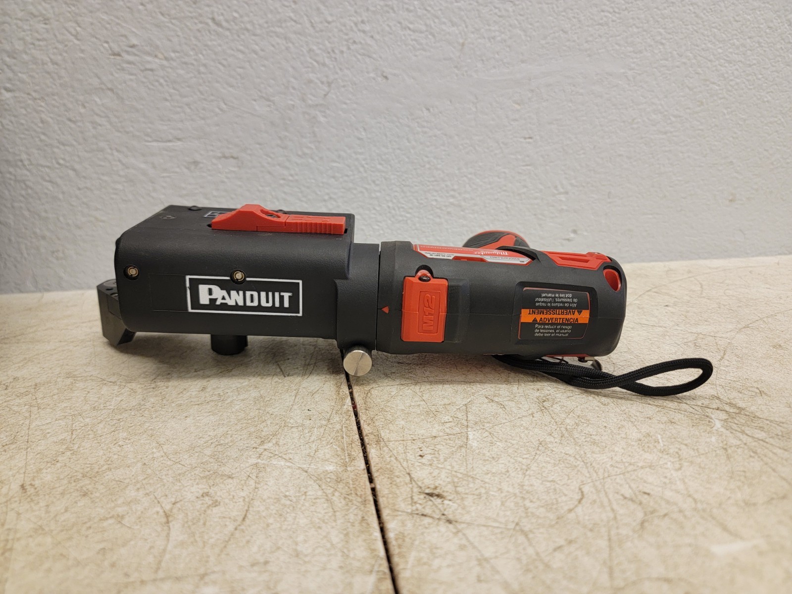PANDUIT Cordless Cable Tie Tool: Milwaukee M12, 0.63 in Max.