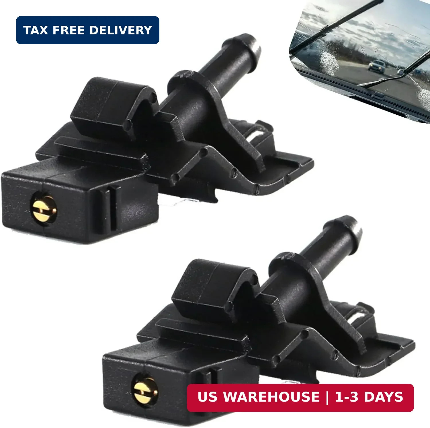 2PCS Adjustable Front Windshield Washer Nozzles Kit – Compatible with Toyota Hig