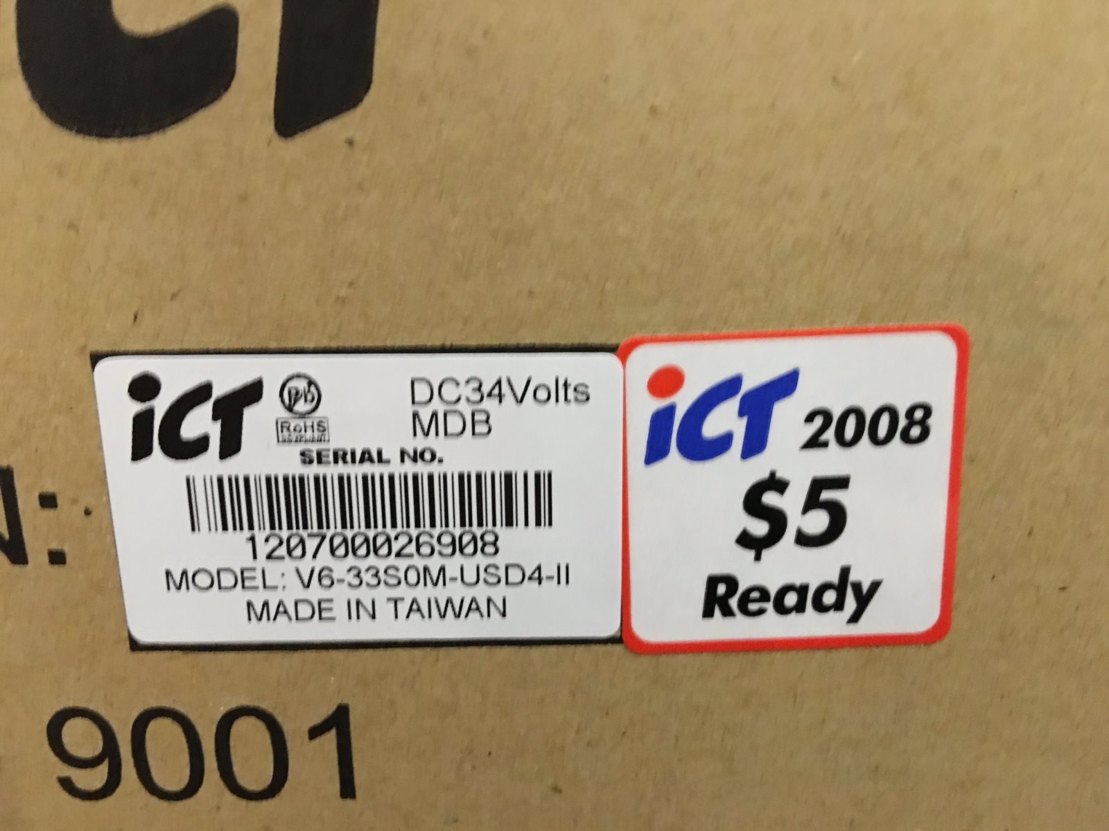 ICT MDB STACKER BILL V6 VALIDATOR/ ACCEPTOR $1 & $5 BILLS BRAND NEW (BEST DEAL)