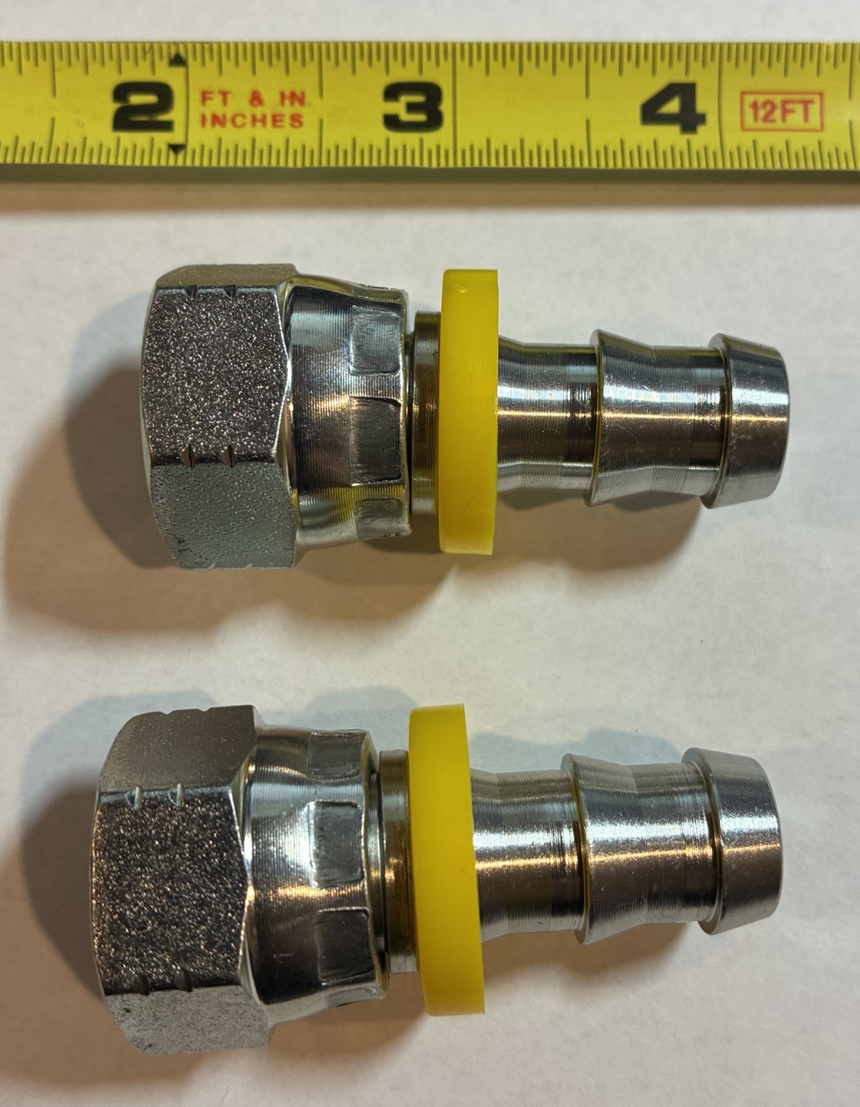 1/2″ Push Lock x -8 JIC Hose Ends Plated Steel 2 pcs.