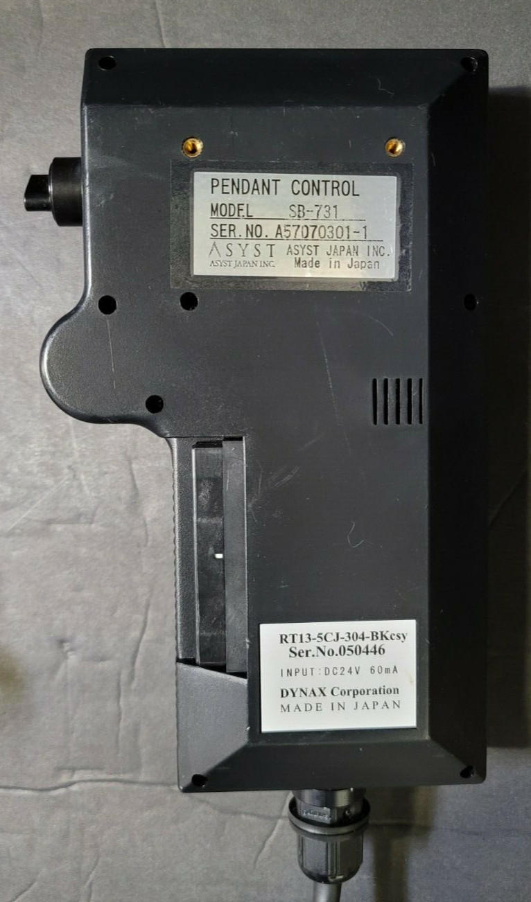AS IS Asyst SB-731, RT13-5CJ-304-BKcsy Robot Pendant Controller UNTESTED