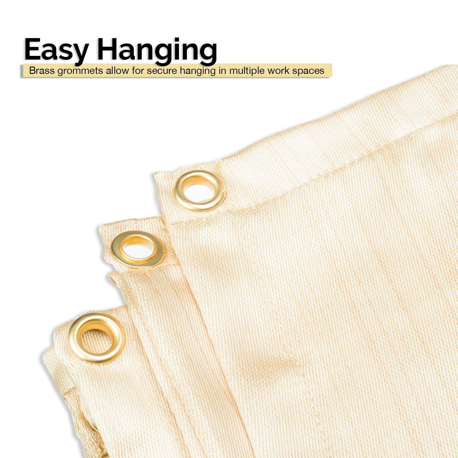 Welding Blanket | 4′ x 6′ Fire Flame Retardant Fiberglass Safety Shield Grommets