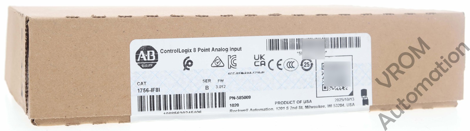 Surplus Sealed Allen Bradley 1756-IF8I /B ControlLogix 8 Point ANALOG INPUT MODU